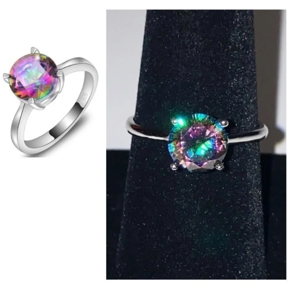 Mystic Rainbow Topaz Gemstone Fashion Ring ~ Brand New